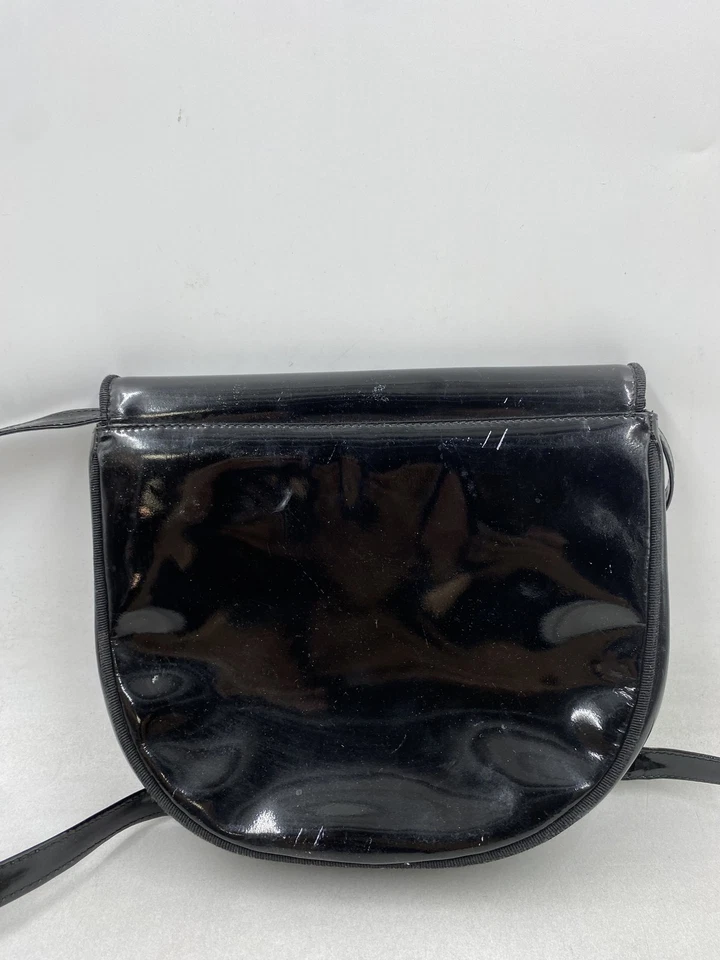 Bolso de hombro Salvatore Ferragamo de charol negro Foto 2 de 4