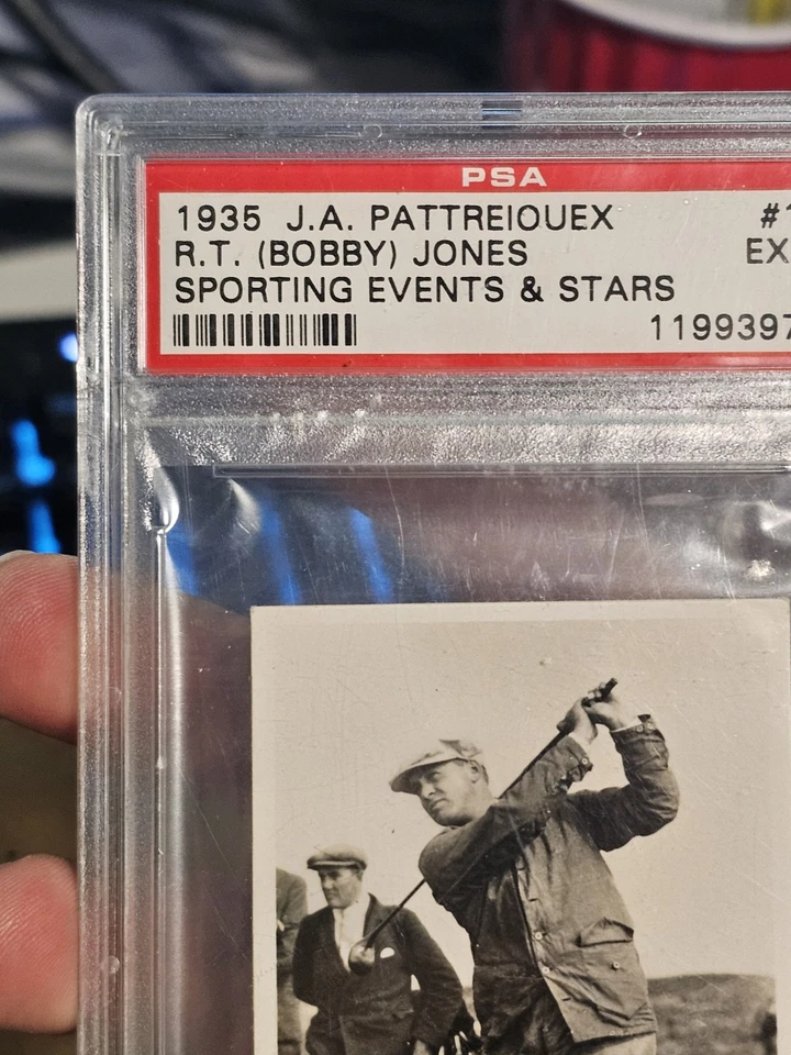 1935 J.A. Pattreiouex R.T. Bobby Jones Sporting Events & Stars #19 PSA 5 EX - Image 2 of 4