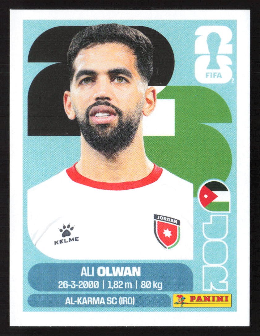 2026 Panini FIFA World Cup Stickers #JOR18 Ali Olwan