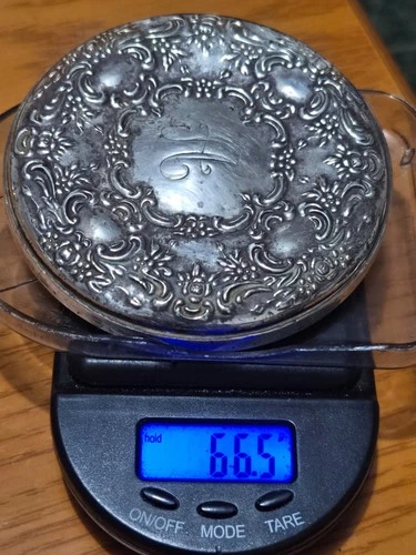 Scrap or Use Vintage Towle 925 Sterling Silver Compact Mirror Weighs 2.3oz