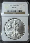 2013 American Silver Eagle NGC MS70 - 1oz 0.999 Fine Silver