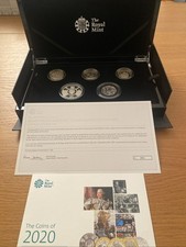 2020 UK ROYAL MINT PIEDFORT SILVER PROOF COMMEMORATIVE 5 COIN SET (31852)