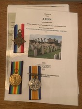 WW1 Trio  to 97568  Driver J Finn, Royal Field Artillery, Egypt Casualty