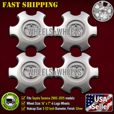 Set Of 4 Center Hub Caps 42603-ad060 Fit 2005-2015 Toyota Tacoma 16 6 Lug Wheel