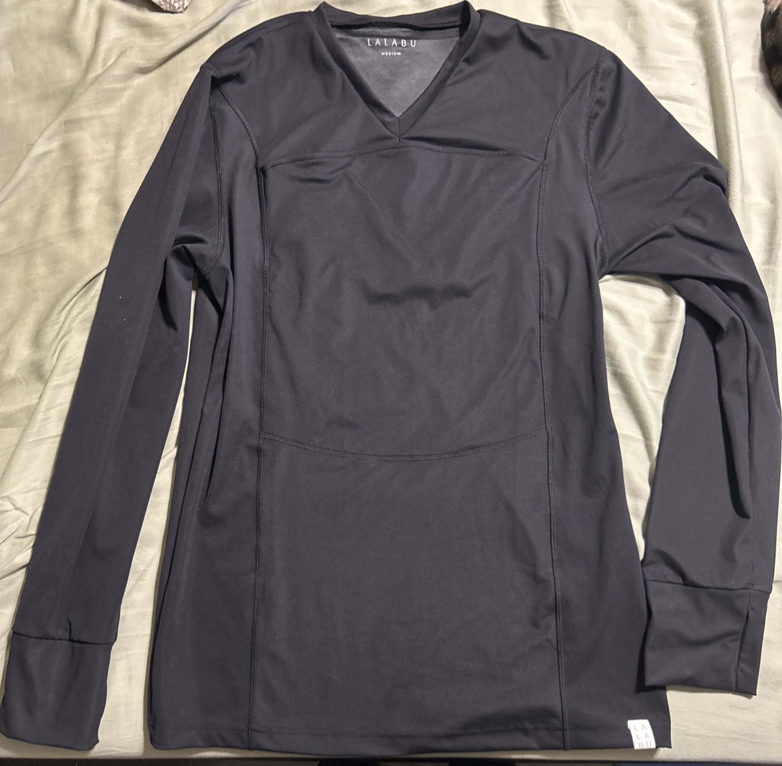 Lalabu Dad Shirt Mens Kangaroo Pouch Baby Carrier Tee NWT Si