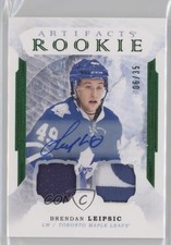 2016-17 Artifacts Rookie Emerald Dual Relic 6/35 Brendan Leipsic #170 Auto 2y6
