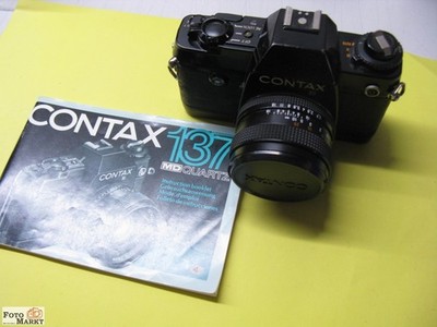 Contax 137 MD Quartz Spiegelreflexkamera Objektiv Carl Zeiss Planar T 1,7 / 50 