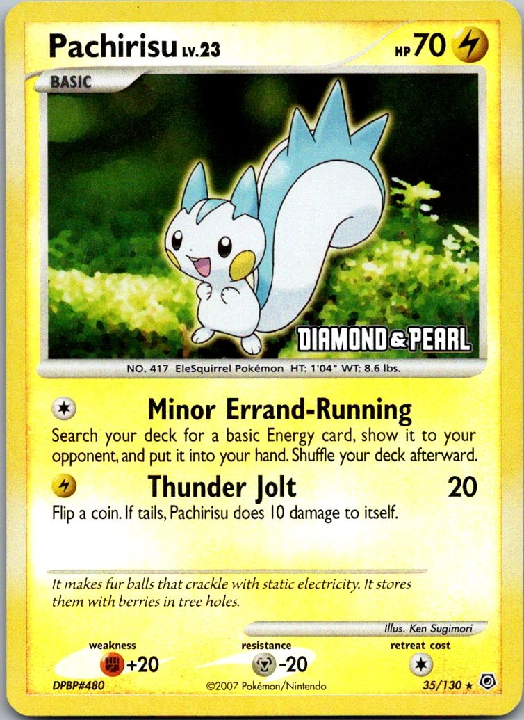 Pachirisu Rare Diamond and Pearl 35/130 NM