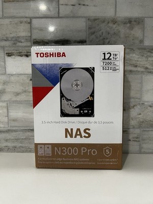 Toshiba N300 Pro 12TB NAS Hard Drive SATA 3 6Gb/s 7200 RPM 512MB Cache *NEW*
