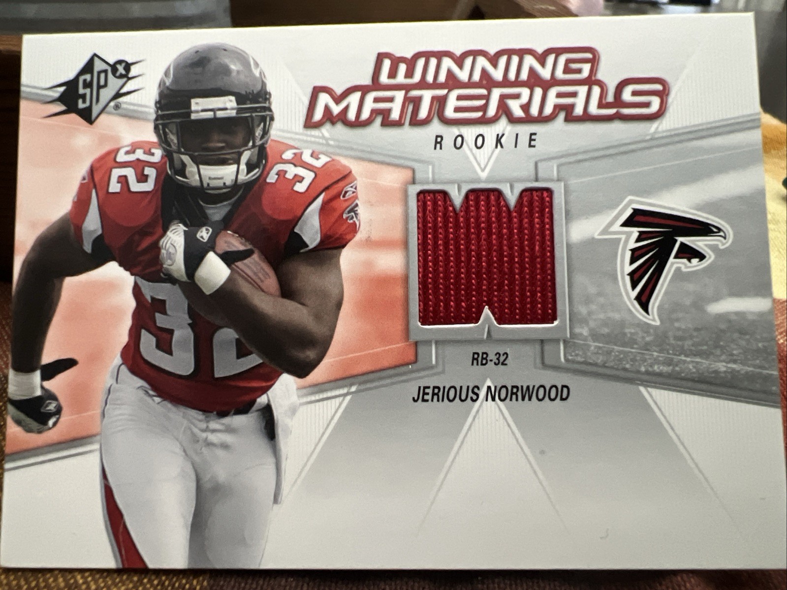 Jerious Norwood SPx Rookie Winning Materials #WMRJN Base