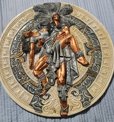 Decorative Wall Art. Hand Made and Crafted Aztec Legend of The Sun