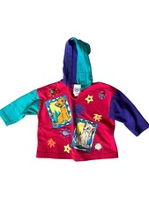Vintage 90s Kids Disney Lion King Colorblock Hoodie Shirt Simba Nala 2T 18/24