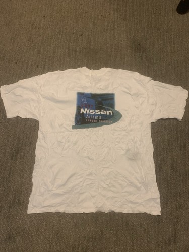 Vintage Nissan Altima White Promo Shirt Launch Training 2002 Deadstock XXL Rare
