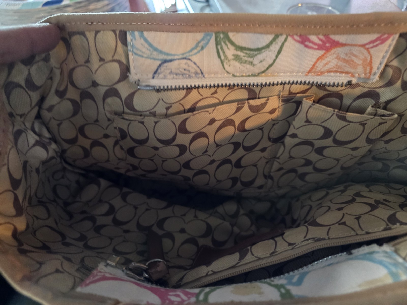 Coach Patchwork Multicolor Tote Bag with Logo & Z… - image 3