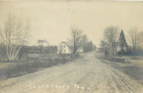 1908 Massachusetts Shutesbury Stadt Straßenszene RPPC Postkarte 25-7676