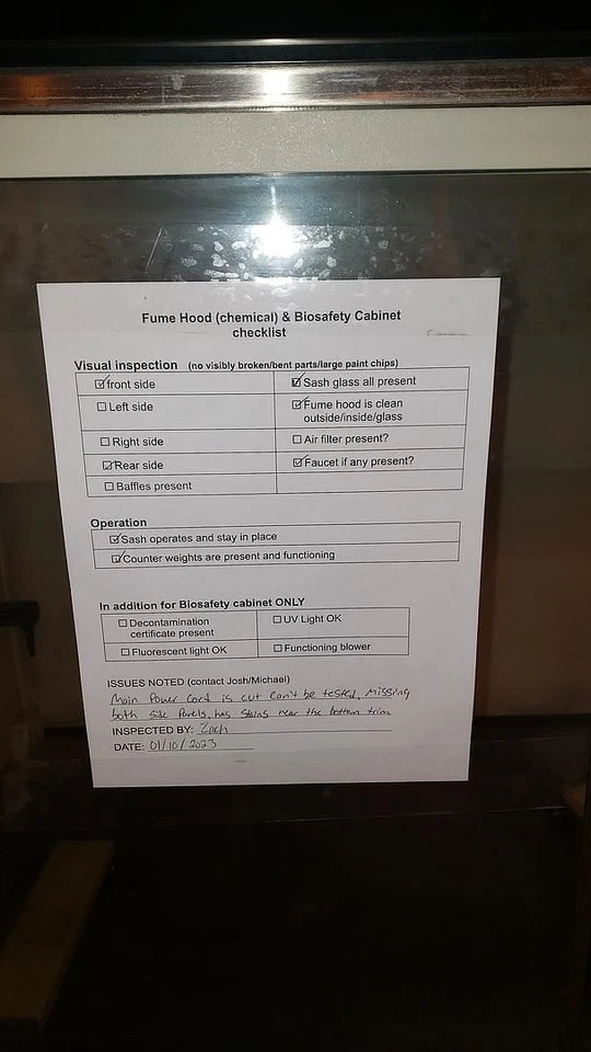 4' HAMILTON SAFEAIRE Fume Hood w/ Sliding Sash Doors(S6LLST11292) - Image 3 of 4