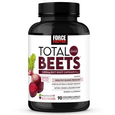 Force Factor Total Beets Blood Pressure Support 90 Count Pack of 1 ,