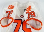 2017-22 Clemson Tigers #79 Game Issued Pos Used White Jersey Football NP R 48 43 — photo 7