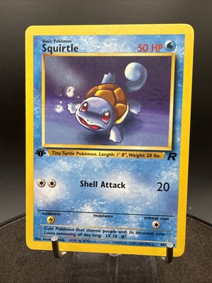 Minty 1999 Pokemon 1st Edition Squirtle 68/82 Team Rocket Non Holo WOTC