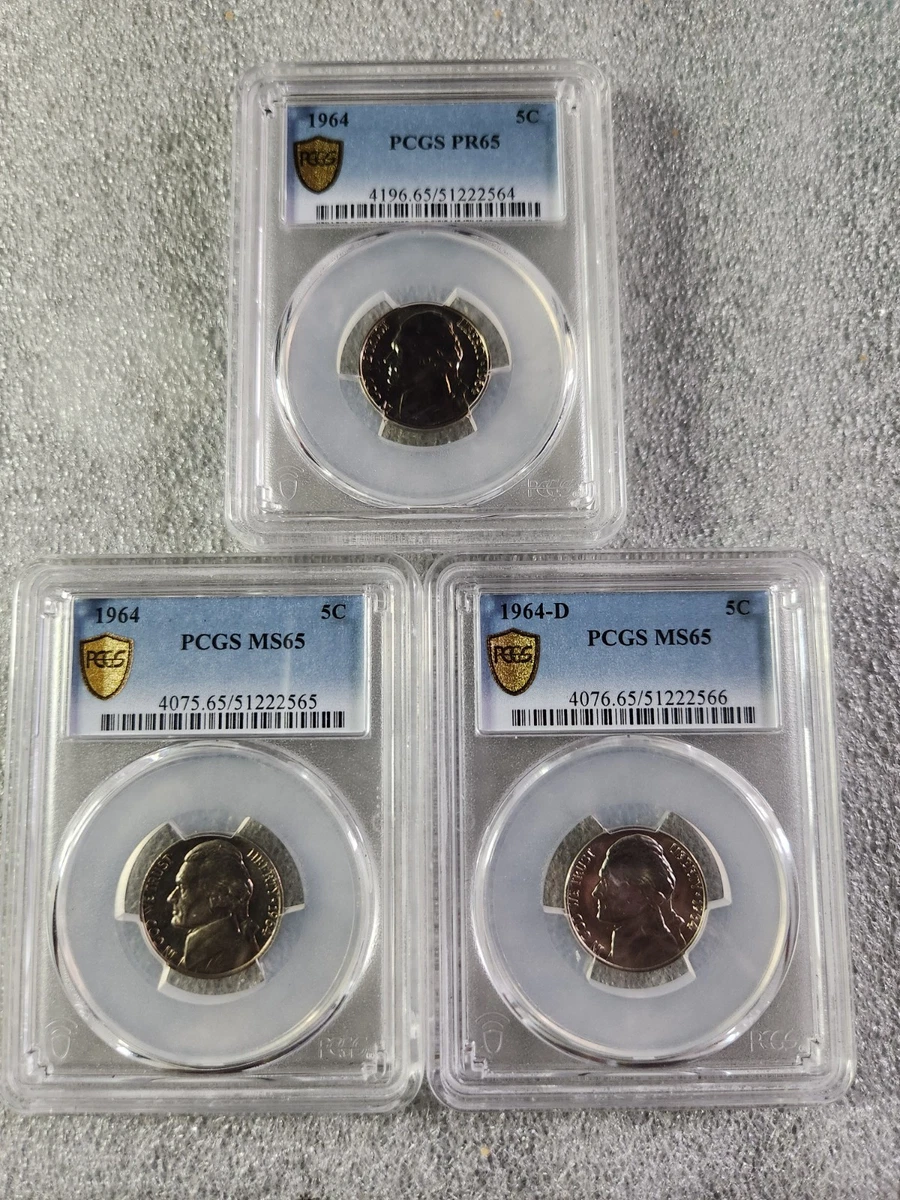 Philadelphia MS 65 Graded 1964 US Jefferson Nickels (1938-Now) for