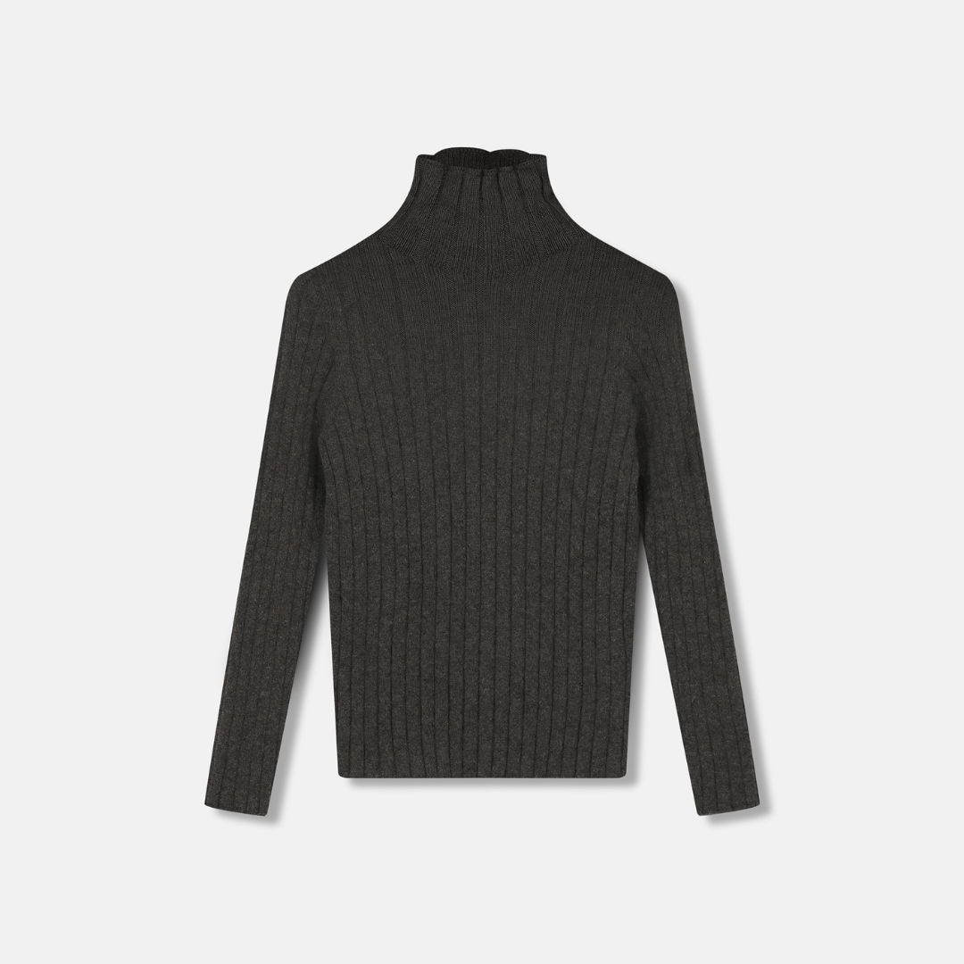 Subellotti Alpen Turtleneck Black Color - 100% Cashmere Sweater Made in Italy