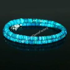 Natural Opal Beads Blue Opal Beads Faceted Rondelle Gift For Sister 6365