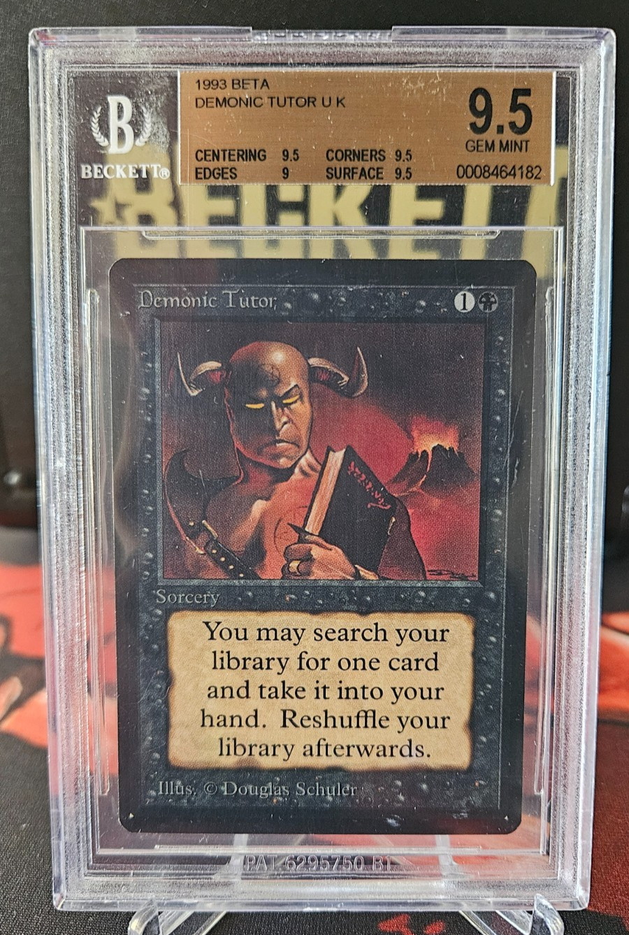 Beta  - Demonic Tutor - MTG - BGS 9.5 Gem Mint B