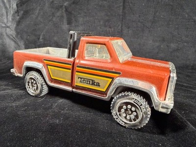 Vintage Orange/Red Tonka Pickup Truck Die Cast  (A1)