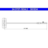 ATE 24.3727-1834.2 Seilzug Feststellbremse FüR Mazda 3 CX 5 BM BN KE GH