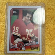 Topps 1988 Super Rookie Christian Okoye #363 Kansas City Chiefs Football Card. rookie card picture