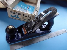 Record No.04 Smoothing Plane Woodworking Tool - Little Used in Original Box-EXCE