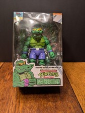 NECA Teenage Mutant Ninja Turtles Stump Wrestling Leatherhead 7  action figure.