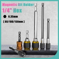 Magnetic Extension Bit Holder 1/4" Hex Screwdriver Socket Drill Quick Adaptor