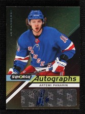2020-21 Upper Deck Synergy Black Achievements 4/5 Artemi Panarin #A-AP Auto 0c3