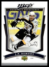 2007-08 Upper Deck MVP J.P. Dumont Nashville Predators #216
