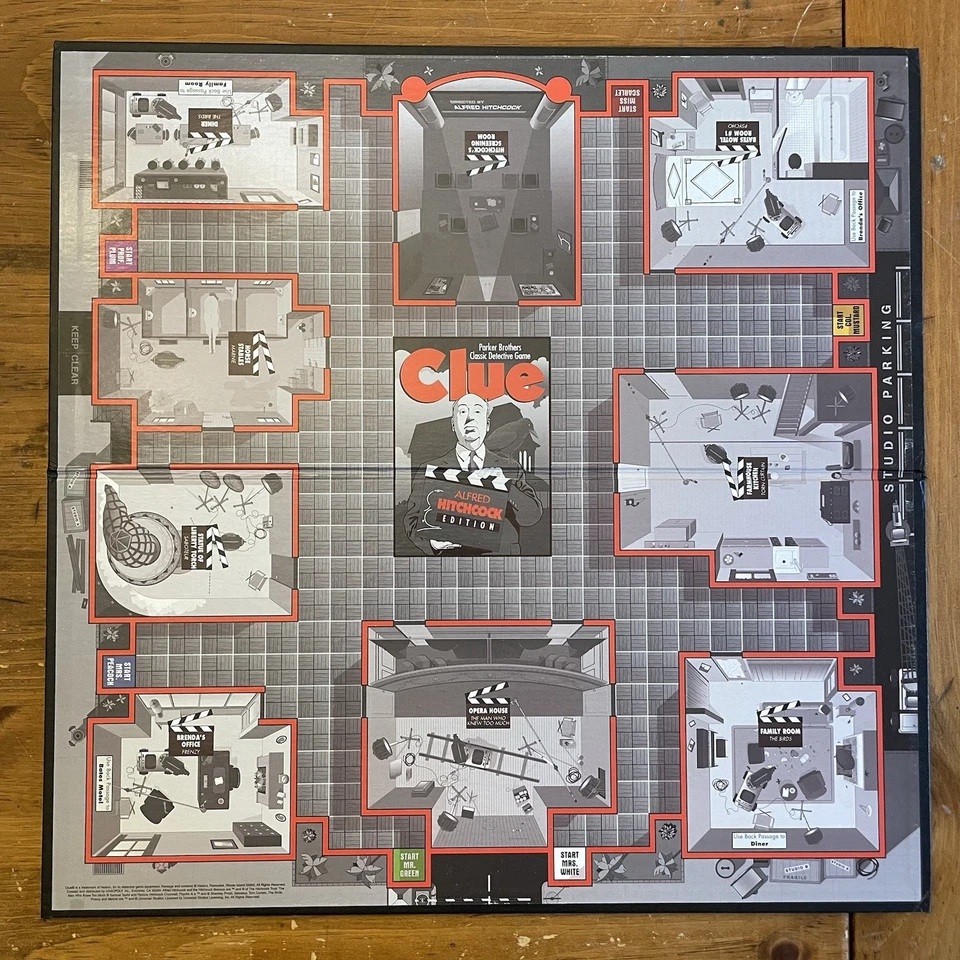 SUPERSTITION & CLUE Alfred Hitchcock 一对老式游戏板 伟大的墙艺术 — 第 4/4 张图片