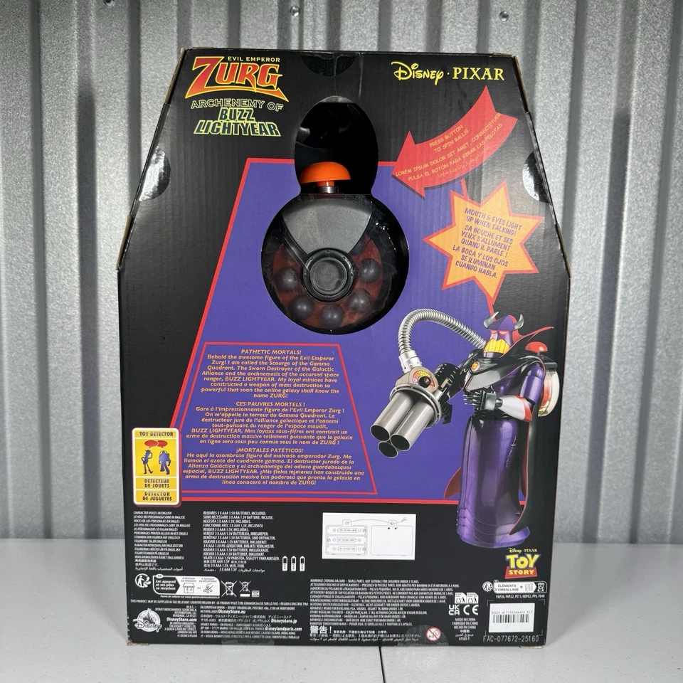 "Figura de acción interactiva parlante Toy Story Zurg 12"" de los parques de Disney ¡NUEVA! Foto 2 de 3