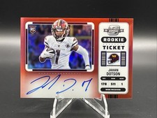 2022 Contenders Jahan Dotson Rookie Ticket Red Zone Variation On Card Auto /50