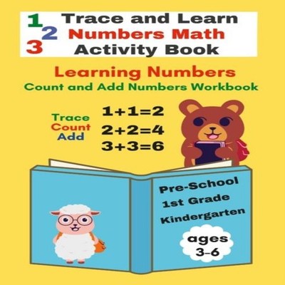 Trace and Learn Numbers Math Activity Book ages 3-6 Pre-School to