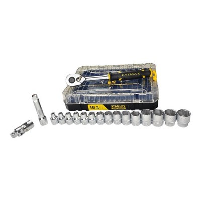 Stanley FatMax STAK Steckschlüssel-Set 18-tlg. 3/8'' Umschaltknarre Neu