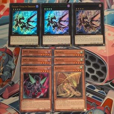 3 x DLCS-EN126 Galaxy Stealth Dragon Ultra & DMZ/Ranryu RIRA-EN005/026 YuGiOh