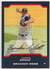 2004 Bowman Chrome Refractor #42 Brandon Webb Arizona Diamondbacks