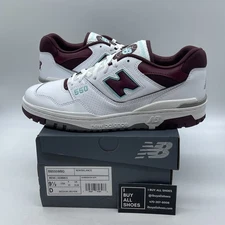 Size 9.5 - New Balance 550 Burgundy Turquoise White Leather (BB550WBG)