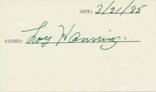 Loy HANNING / Signature Signed