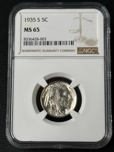 1935-S 5C Buffalo Nickel NGC MS 65
