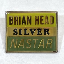 NEW Brian Head SILVER NASTAR Ski Skiing PIN metal enamel - Utah Vintage