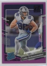 2023 Panini Clearly Donruss Rated Rookie Purple /199 Luke Schoonmaker #73 0z8z