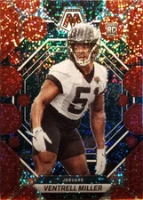 2023 Panini Mosaic Ventrell Miller Rookie Jaguars Red Sparkle Prizm SP #374 Mint