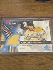 2025-26 Upper Deck SP Game Used 4 Nations Face Off Fabrics Adrian Kempe w/ Auto