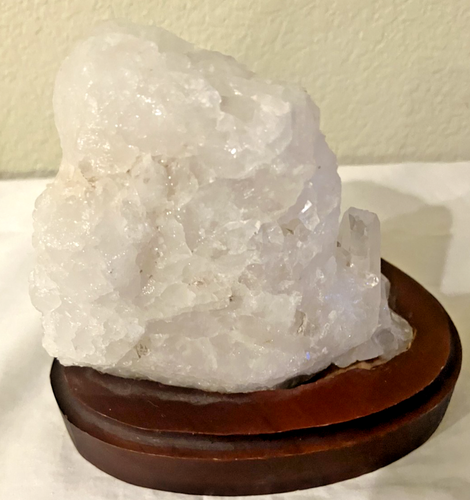 Natural Beautiful White Quartz and Citrine Crystal Clusters Mounted on Wood Base - Picture 9 of 21